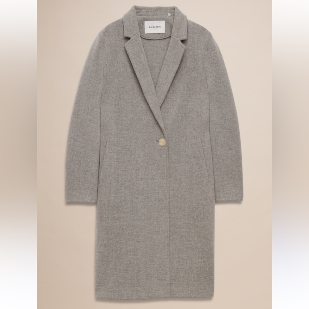 Aritzia Babaton Stedman only light heather gray coat (unlined)